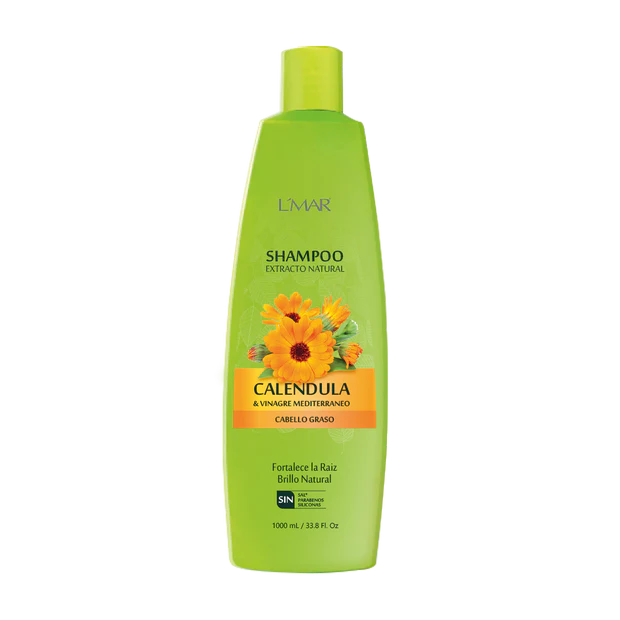 Shampoo con extractos naturales de calendula y vinagre mediterraneo LMAR