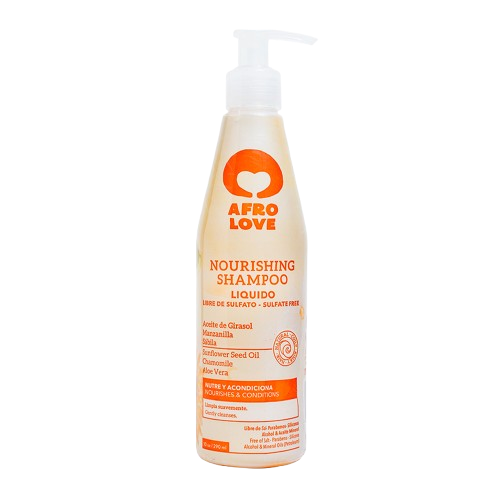 Shampoo Nourishing Hidratante Con Aceite De Girasol Y Sábila - Afro love